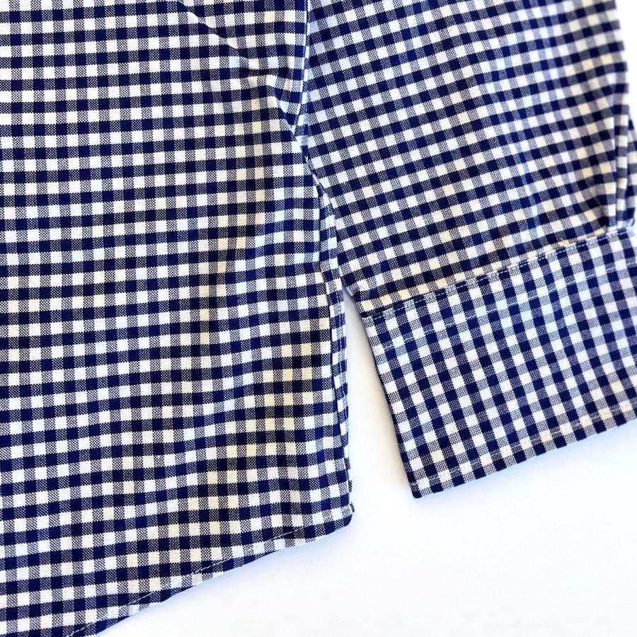 THE BAGGY（バギー） GINGHAM 2 OXFORD L/S BD SHIRTS NAVY ギンガム