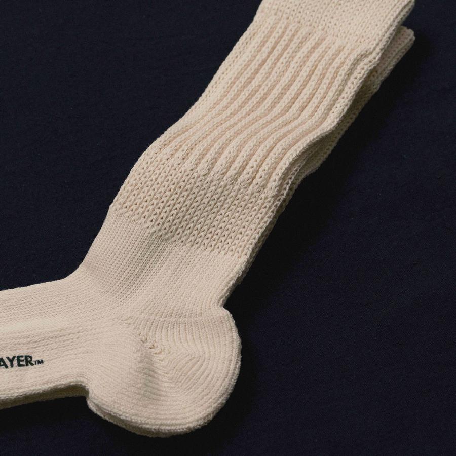 MARQUEE PLAYER　HYBRID RIB SOCKS  IVORY WHITE   Made in JAPAN 　　靴下　ソックス　日本製　マーキープレイヤー｜robles-store｜05