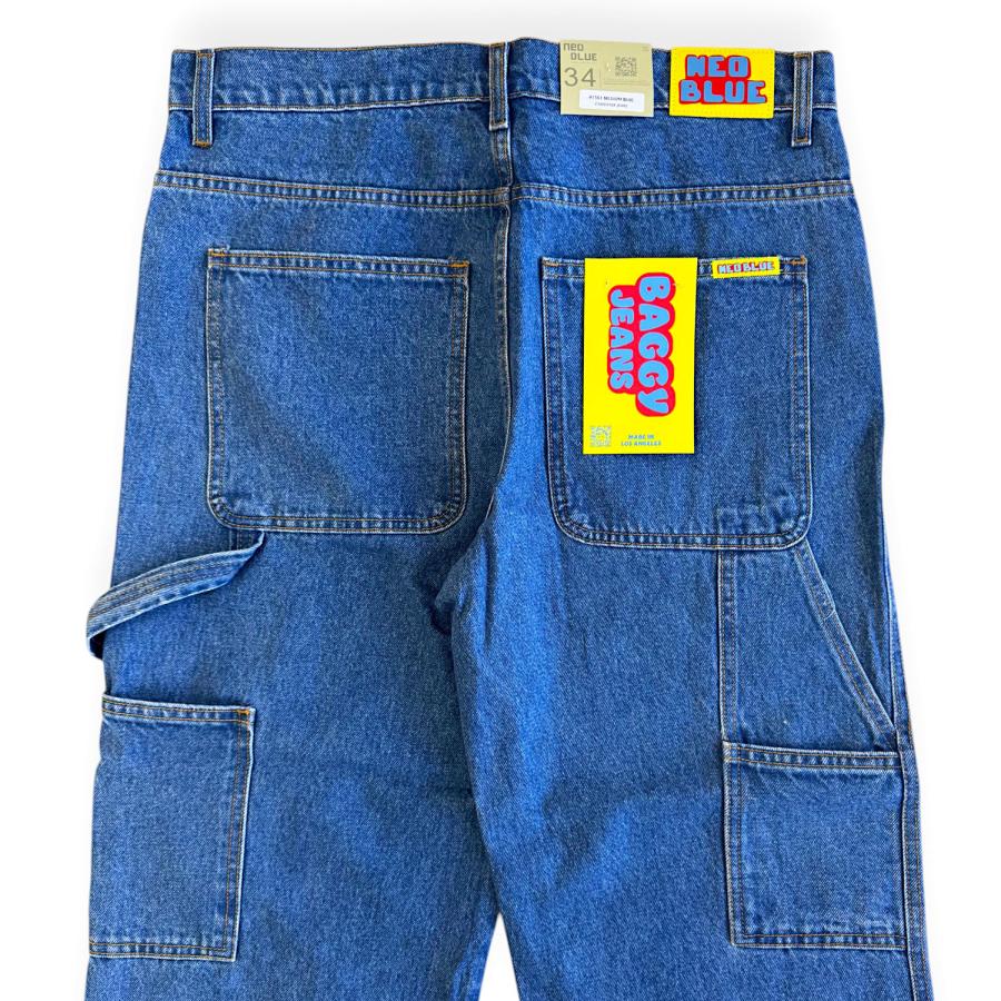 NEO BLUE Carpenter Baggy Jeans Medium Blue ネオブルー デニムパンツ