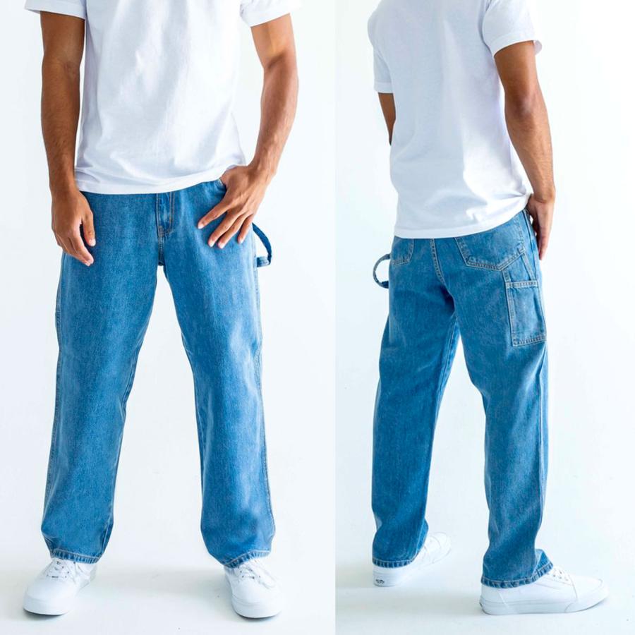 NEO BLUE Carpenter Baggy Jeans Medium Blue ネオブルー デニムパンツ