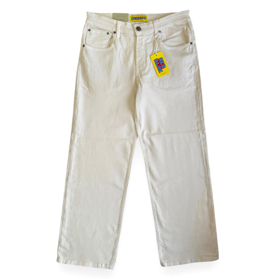 NEO BLUE OFF WHITE Baggy Jeans ネオブルー バギーデニムパンツ オフ