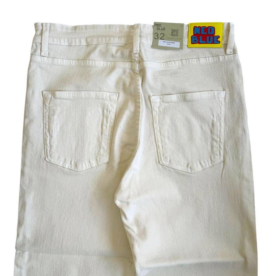 NEO BLUE OFF WHITE Baggy Jeans ネオブルー バギーデニムパンツ オフ