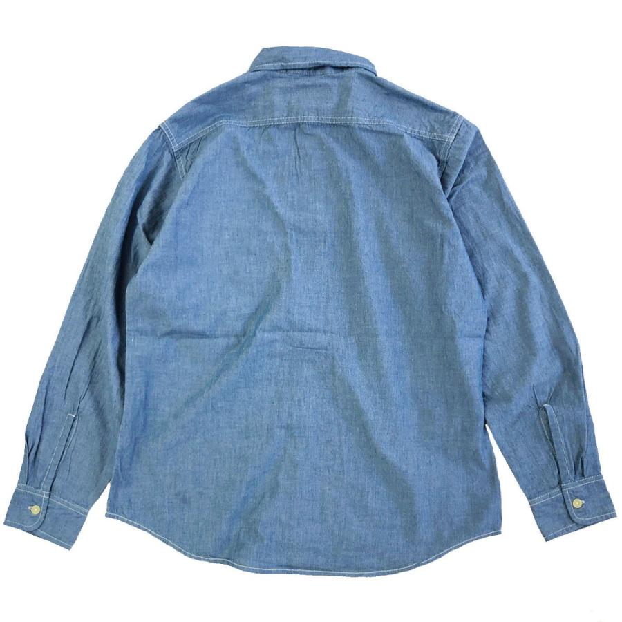 CAMCO（カムコ） CHAMBRAY WORK L/S Shirts BLUE　長袖　シャンブレーシャツ　ブルー｜robles-store｜02