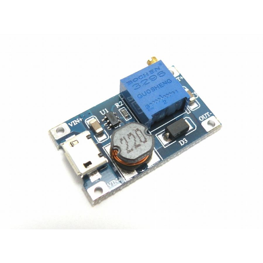 昇圧型DC-DC電源モジュールMT3608（2A, 入力2-24V, 出力5-28V, MicroUSB） | ブランド登録なし | 01