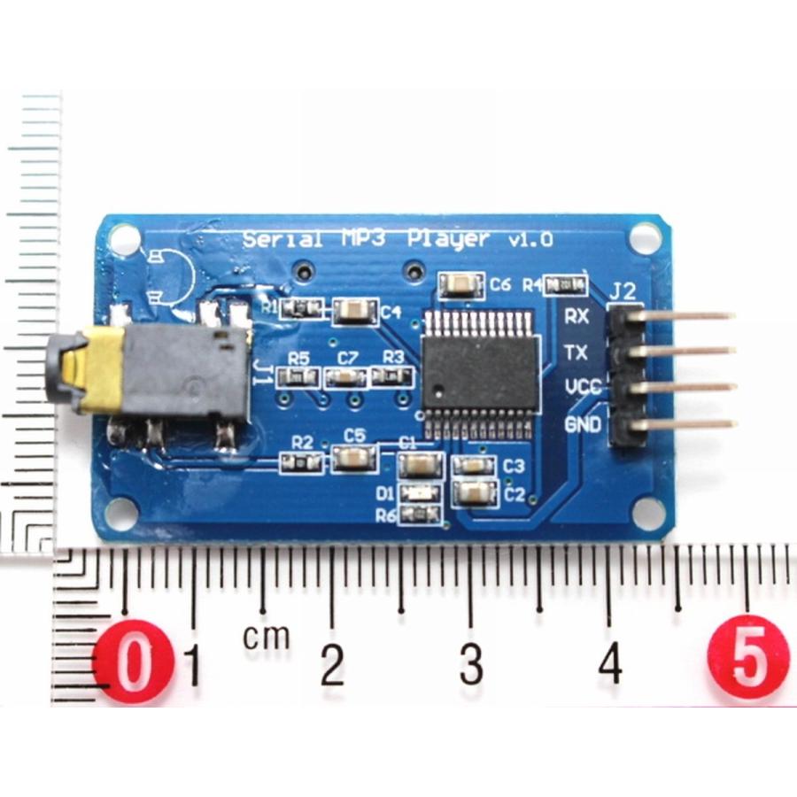 MP3プレーヤーモジュール（YX5300, UART, MicroSD, Φ3.5ジャック） | ブランド登録なし | 01