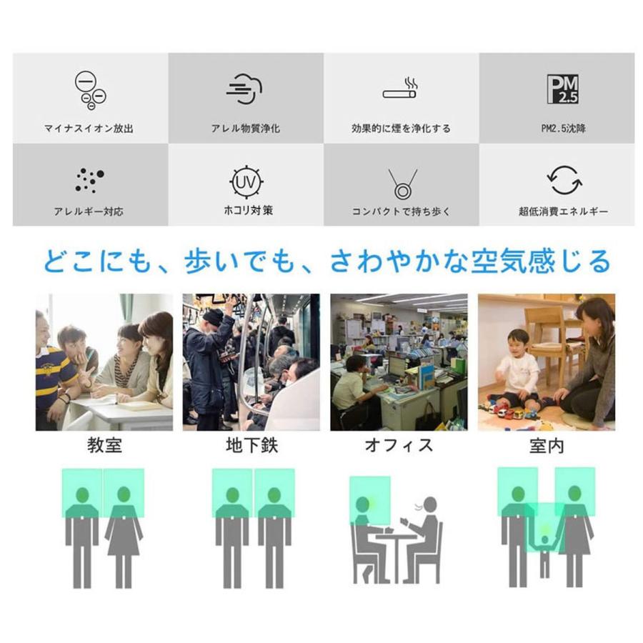 首掛け 空気清浄機 マイナスイオン発生器 小型 静音 日本語説明書 花粉症対策グッズ たばこ 消臭 花粉除去 ギフト |  | 07
