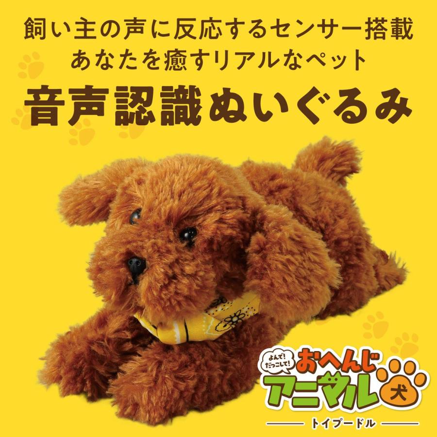 音声認識 ぬいぐるみ おへんじアニマル トイプードル おしゃべり ぬいぐるみ 犬 誕生日プレゼント 高齢者 喋る おもちゃ｜robotplaza｜02