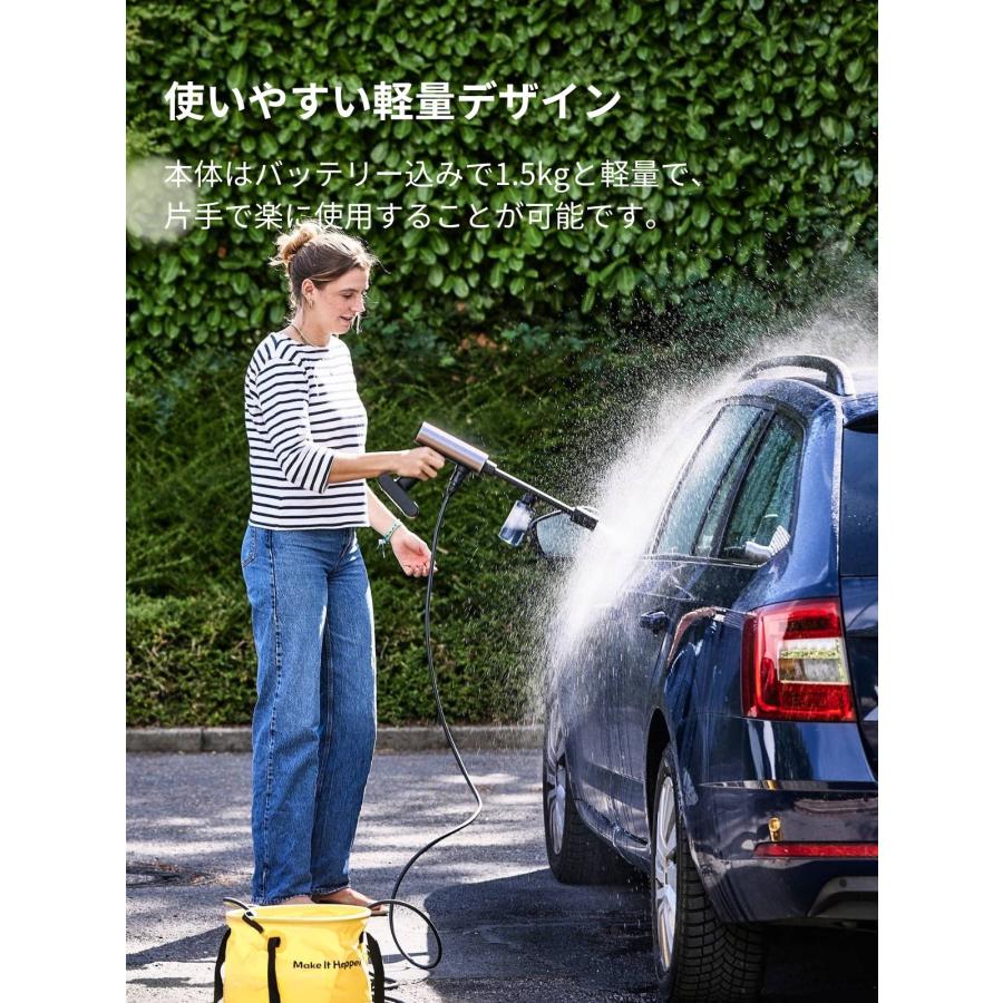 HOTO 高圧洗浄機 コードレス 圧力洗浄機 充電式 洗車 自転車