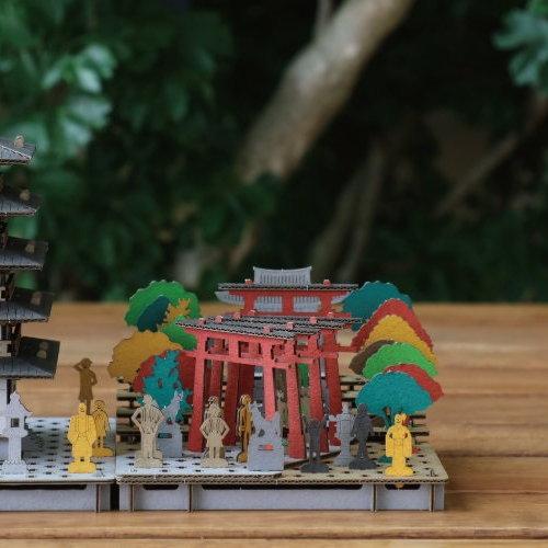 hacomo PUSUPUSU 稲荷神社 ペーパークラフト 誕生日プレゼント 子供