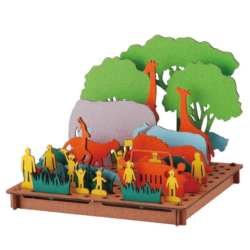 Pusupusu サファリパーク ペーパークラフト 工作キット 子供 おもちゃ 男の子 女の子 誕生日 プレゼント 小学生 ダンボール工作 知育玩具 小学校 Rp ロボットプラザ ヤフー店 通販 Yahoo ショッピング