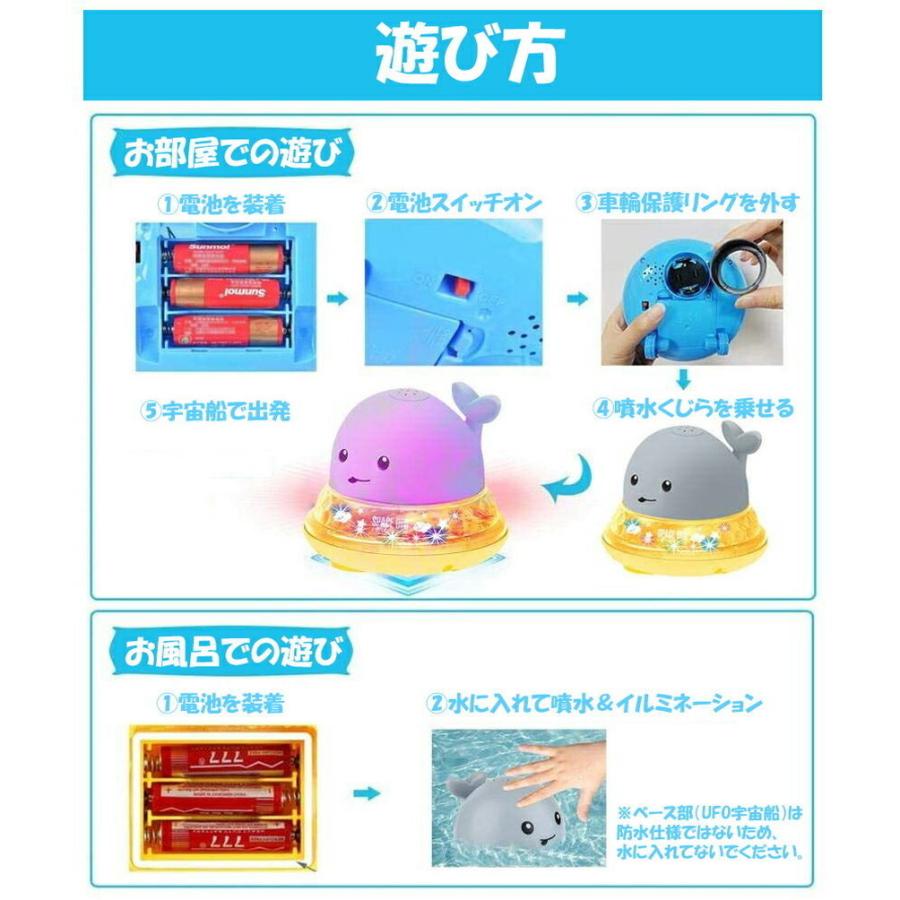くじら Ufo船 走る おもちゃ お風呂 プール 水遊び 子供 人気 誕生日 グッズ 浴槽 爆安プライス プレゼント クジラ おふろ ギフト 楽しい 癒し 噴水