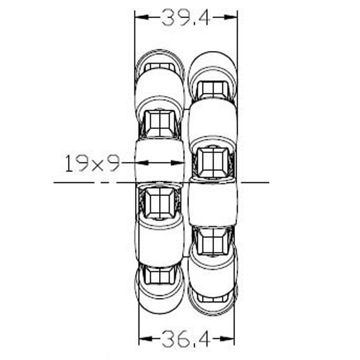 100mmダブルプラスチックオムニホイール(センターベアリング) (14060) [台車・タイヤ]｜robotshop｜04