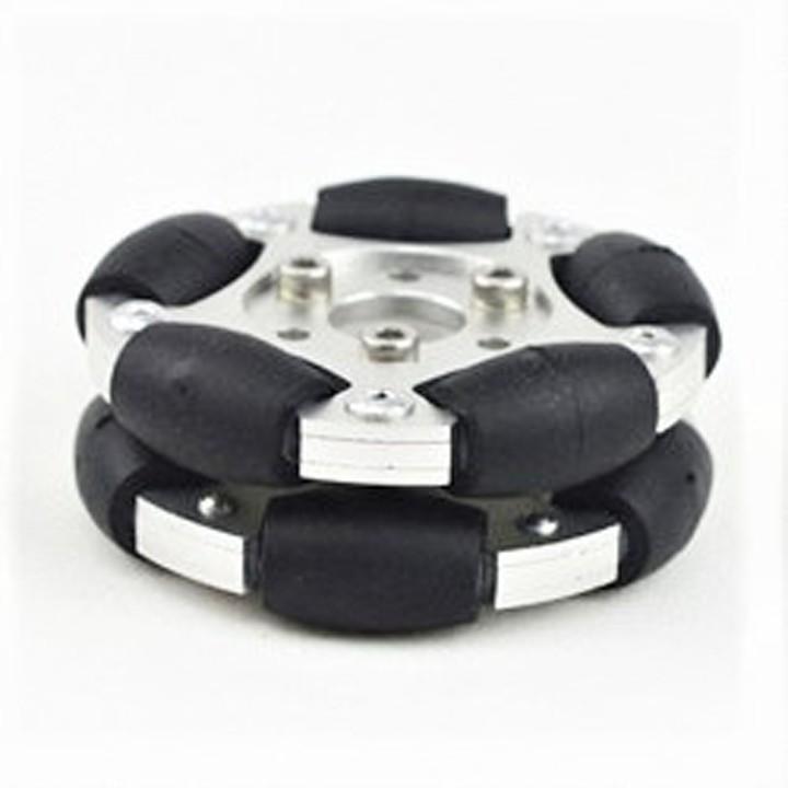 60mm ダブルアルミオムニホイール (14145) [台車・タイヤ] : ロボット