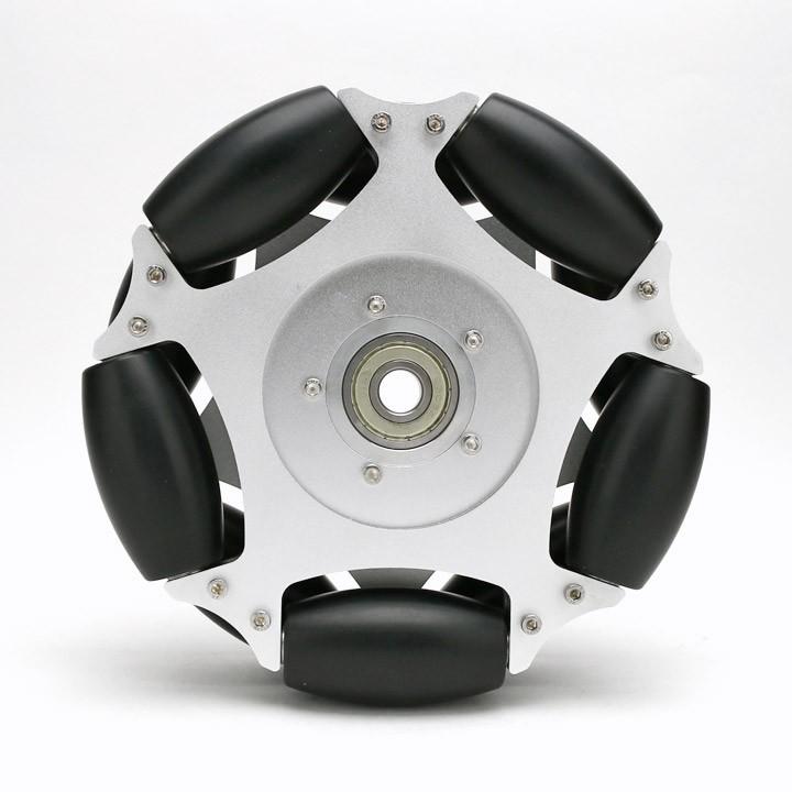 254mmダブルアルミオムニホイール　センターベアリング(ベアリングローラー)　(14147) [台車・タイヤ] 台車