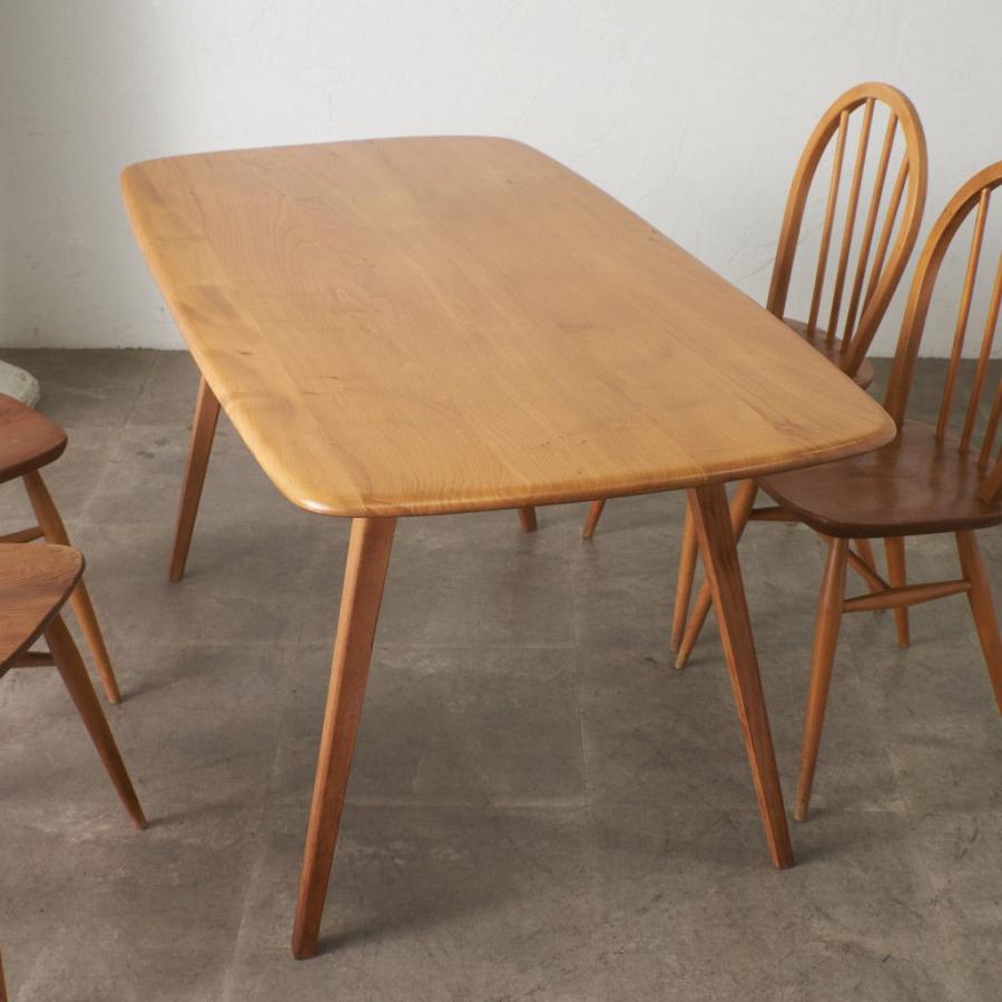 レア Ercol プランクテーブル エルム アーコール ダイニングテーブル 英国 ヴィンテージ 木製 シンプル ナチュラル ビンテージ 100333