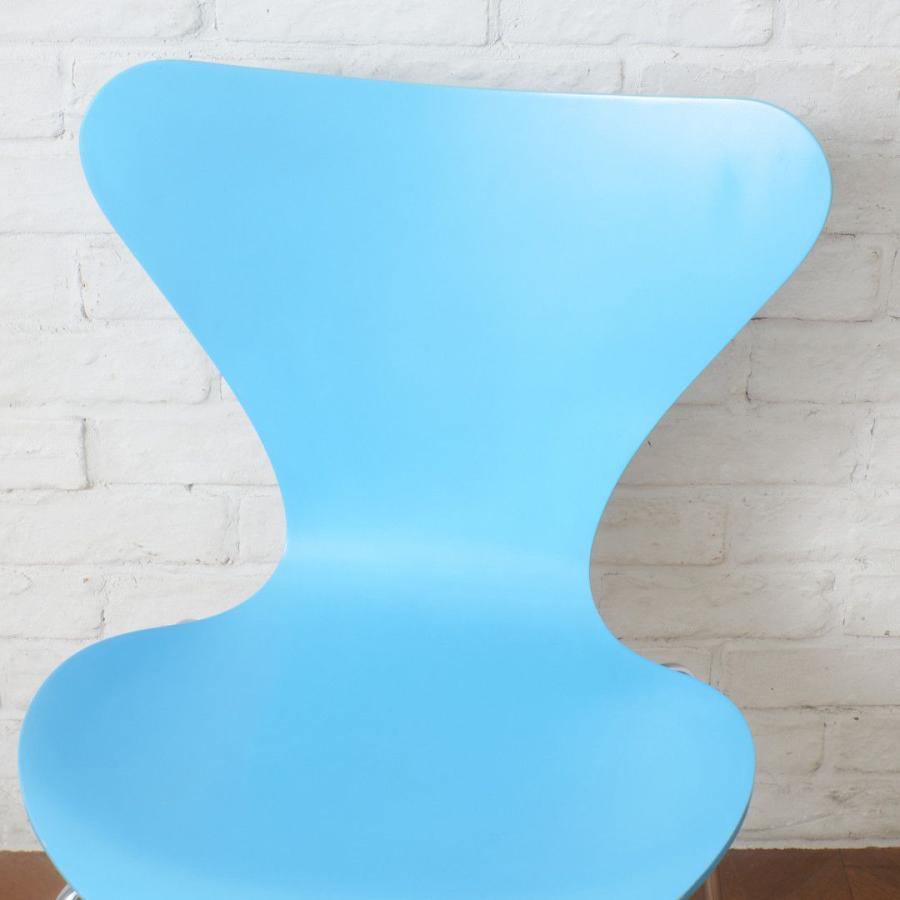 正規品 Fritz Hansen セブンチェア カラードアッシュ 水色 名作 椅子 イス 北欧 デンマーク アルネヤコブセン フリッツハンセン 100516_1