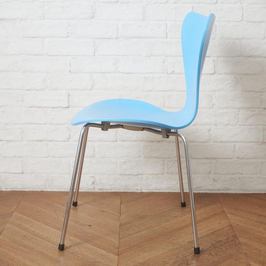 正規品 Fritz Hansen セブンチェア カラードアッシュ 水色 名作 椅子 イス 北欧 デンマーク アルネヤコブセン フリッツハンセン 100516_2