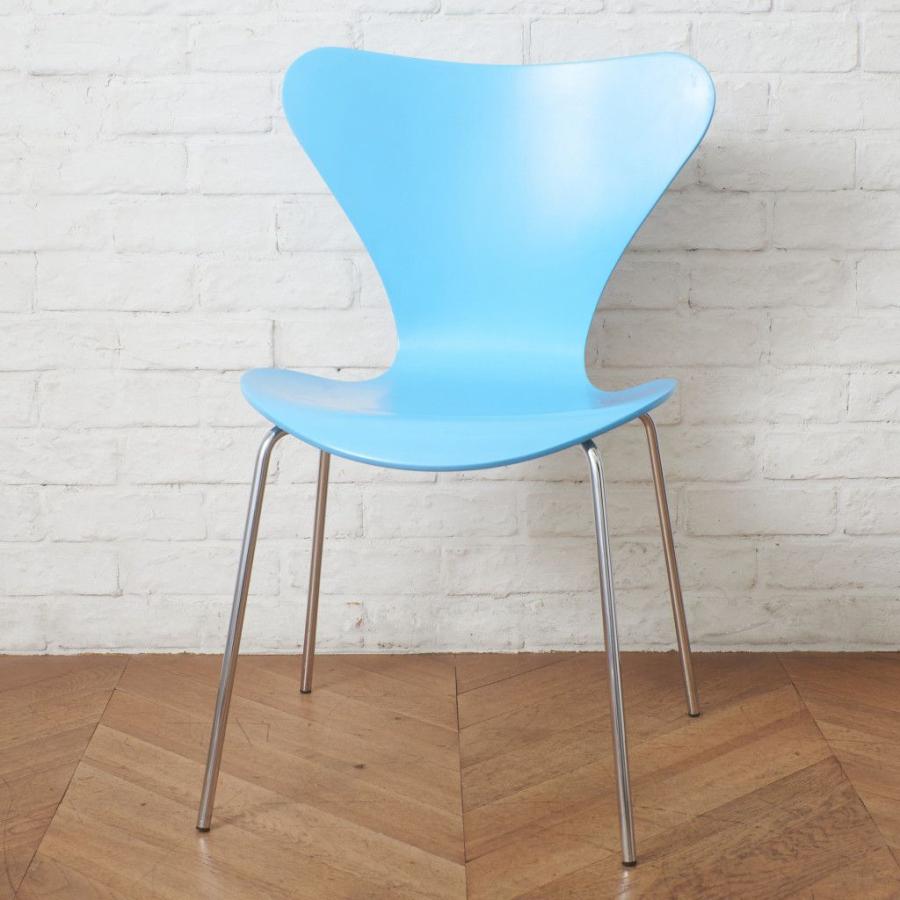 正規品 Fritz Hansen セブンチェア カラードアッシュ 水色 名作 椅子 イス 北欧 デンマーク アルネヤコブセン フリッツハンセン 100517_5