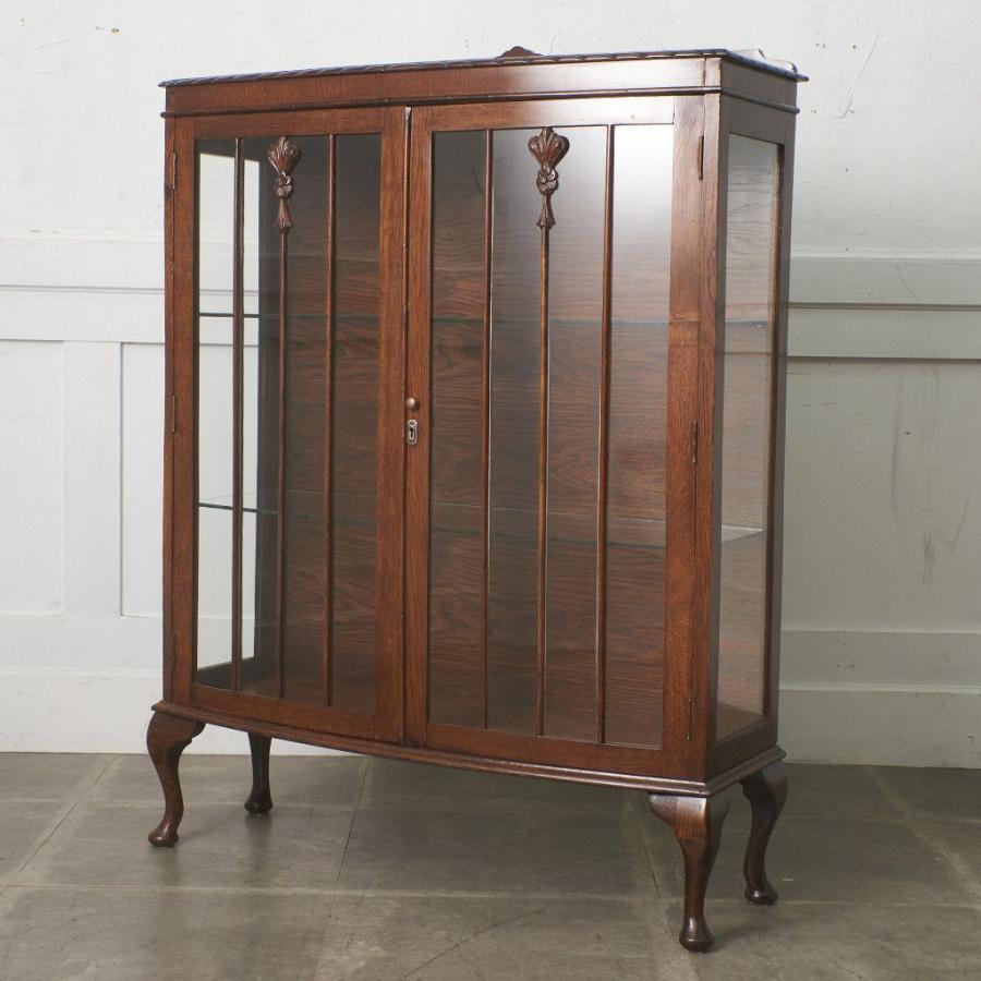 【！送料別！】 Lloyd'sAntiques ガラス キャビネット オーク 飾り棚 食器棚 ディスプレイケース 収納 英国 アンティーク ロイズアンティークス 101062 Lloyd'sAntiques ガラス キャビネット オーク 飾り棚 食器棚