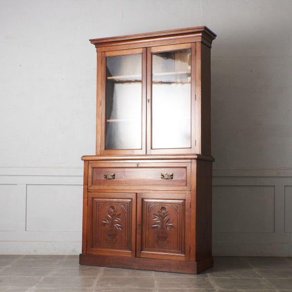 65433★キャビネット 揺れガラス ブックケース 飾り棚 食器棚 65433☆キャビネット 揺れガラス ブックケース 飾り棚 食器棚