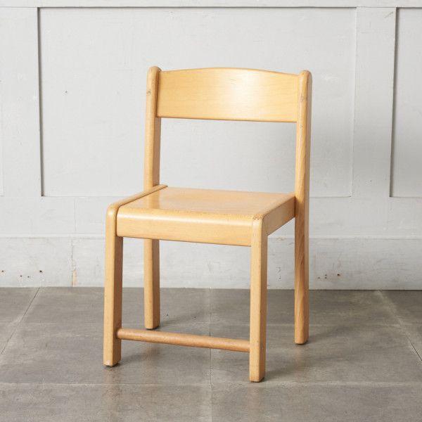 IZ67119F☆英国 ヴィンテージ スタッキングチェア プライウッド ビーチ