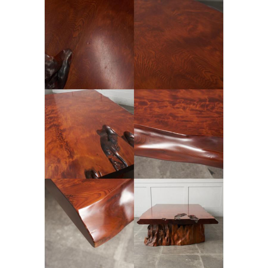 IZ70835N☆極厚 世界自然遺産 屋久杉 一枚板 座卓 大型 ローテーブル  