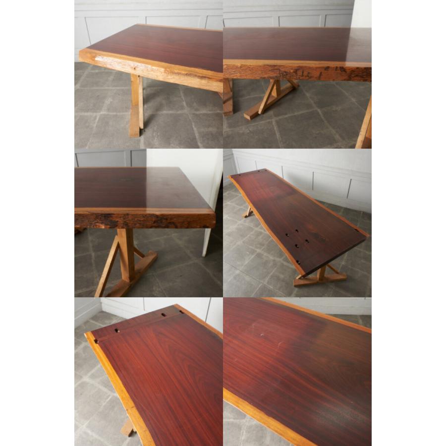 天然木材一枚板ローテーブルパープルハート