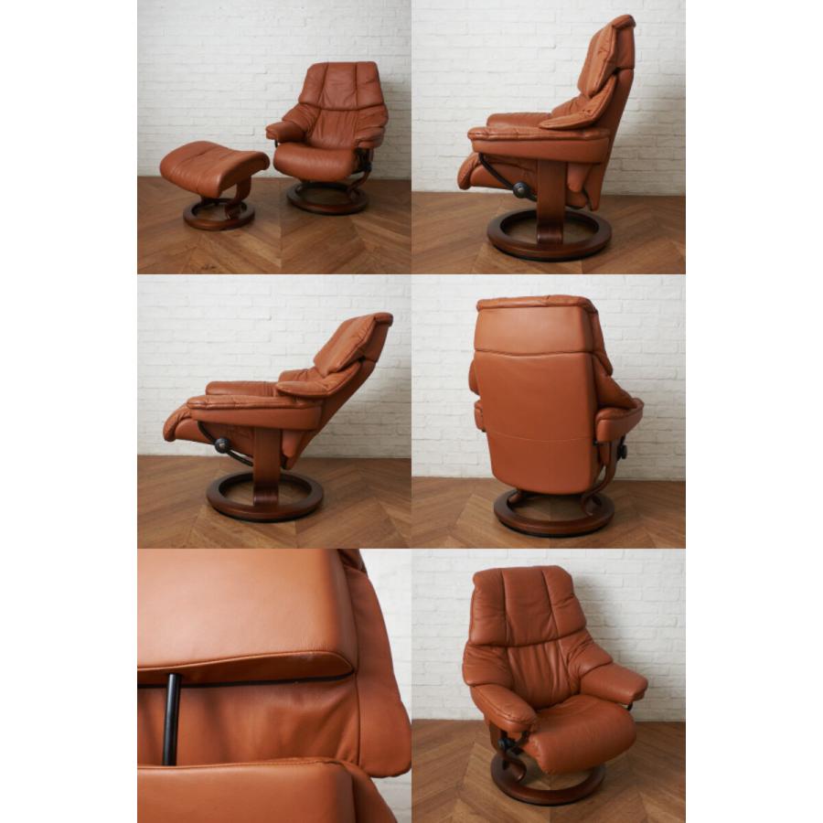 IZ78154F★定41万 EKORNES レノ 総本革張り ストレスレスチェア & オットマン 一人掛け リクライニング 北欧 モダン ノルウェー エコーネス｜rocca-clann｜06