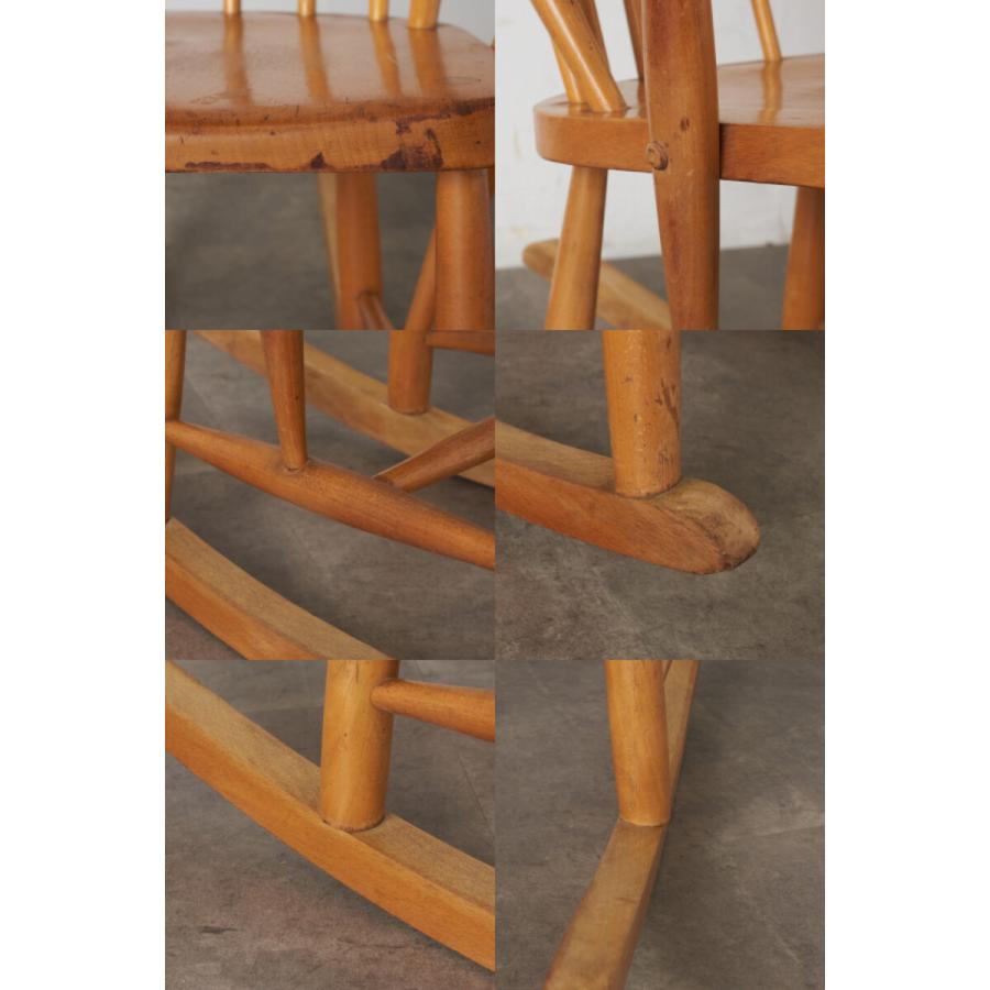 ロッキングチェア オーク 木製 アンティーク調 英国式 揺り椅子 【公式