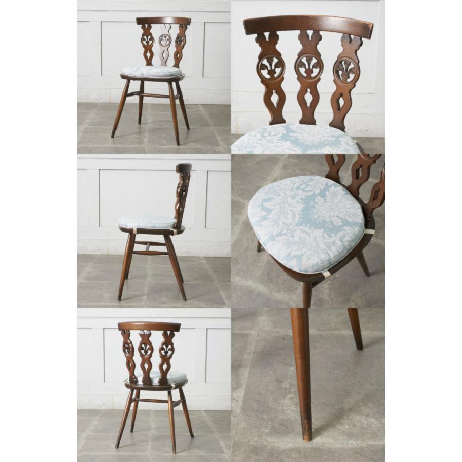 【発送の場合は即購入不可】 Ercol シスルバックチェア クッション エルム 英国 椅子 ヴィンテージ アーコール 木彫刻 ダイニングチェア イギリス ビンテージ 81009 Ercol シスルバックチェア クッション エルム 英国 椅子 ヴィンテージ