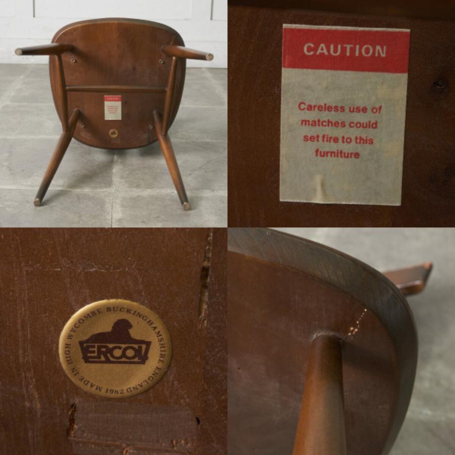【発送の場合は即購入不可】 Ercol シスルバックチェア クッション エルム 英国 椅子 ヴィンテージ アーコール 木彫刻 ダイニングチェア イギリス ビンテージ 81009 Ercol シスルバックチェア クッション エルム 英国 椅子 ヴィンテージ