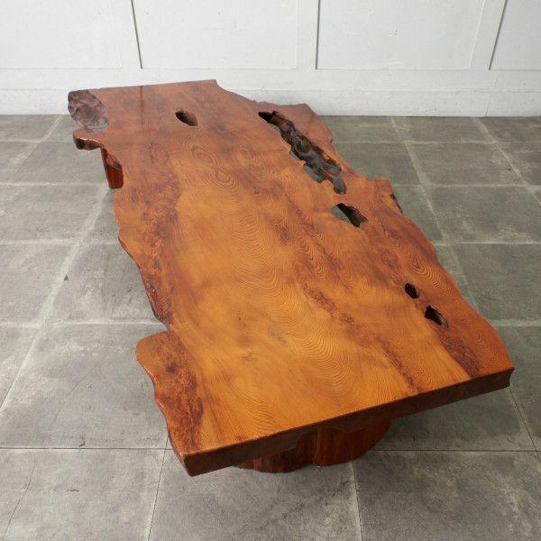 世界遺産の屋久杉テーブル 世界遺産 銘木 屋久杉 豪華無垢 一枚板 座卓 テーブル