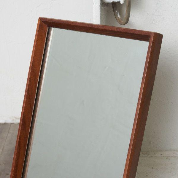 イギリス ヴィンテージ チーク ミラー 姿見 壁掛け スタンドミラー