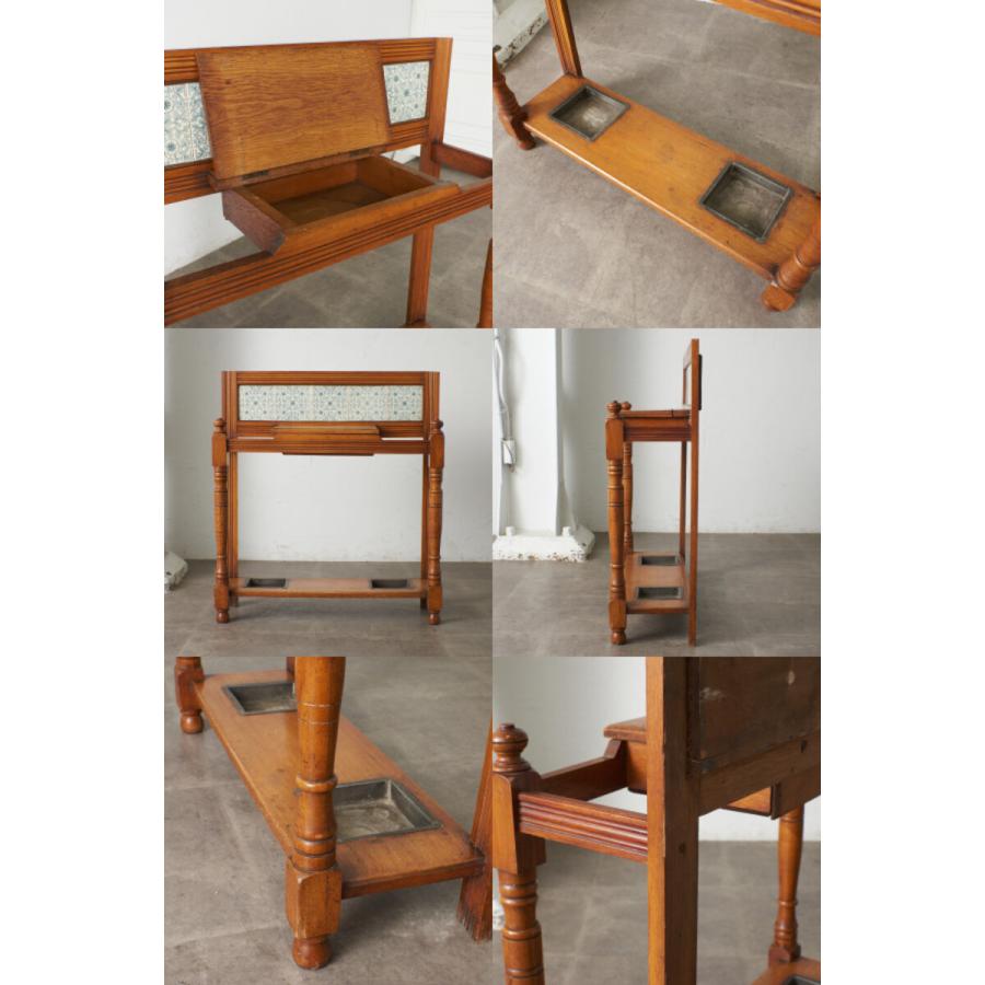 IZ83513N☆イギリス アンティーク アンブレラスタンド 木彫刻 傘立て