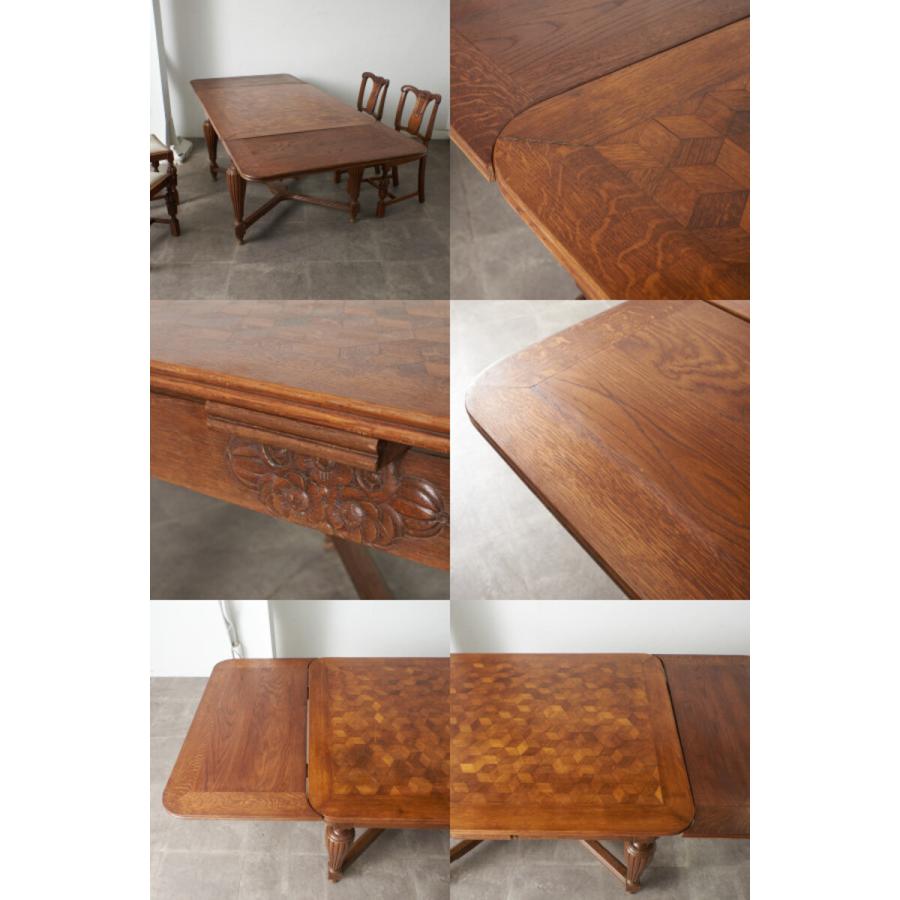 IZ85741F☆英国 アンティーク ドローリーフテーブル 伸長 オーク 木製