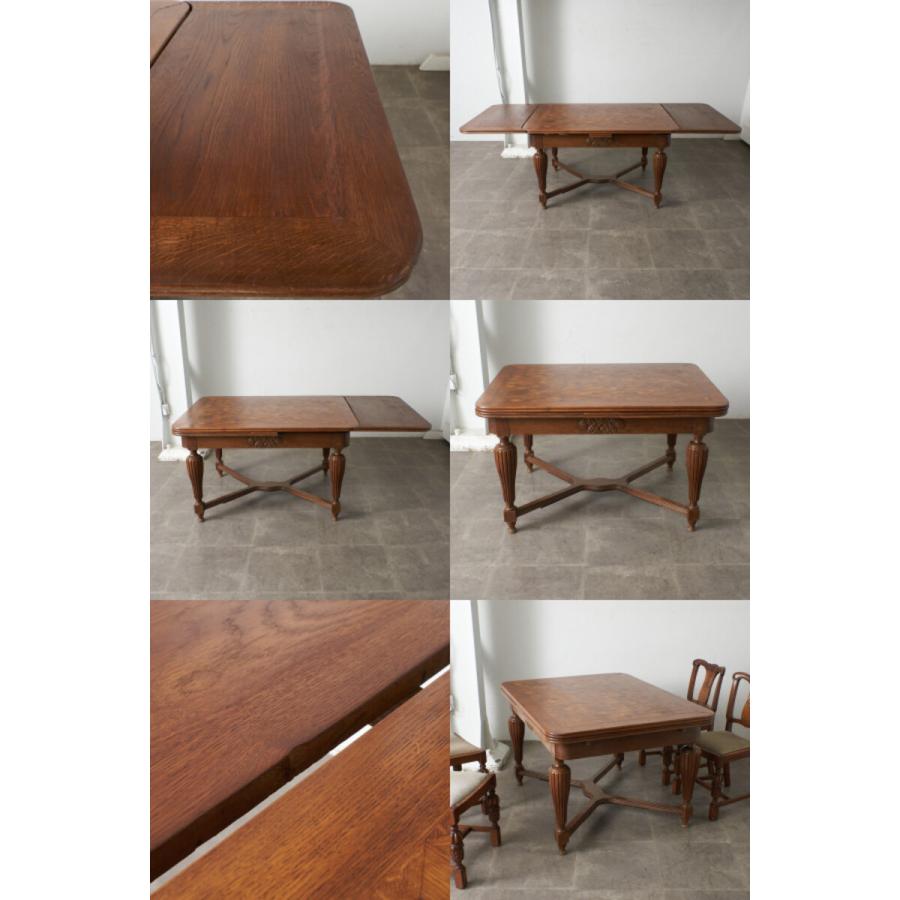 85741★英国 アンティーク ドローリーフテーブル ダイニングテーブル 英国アンティーク ドローリーフ ダイニングテーブル｜rocca rocca