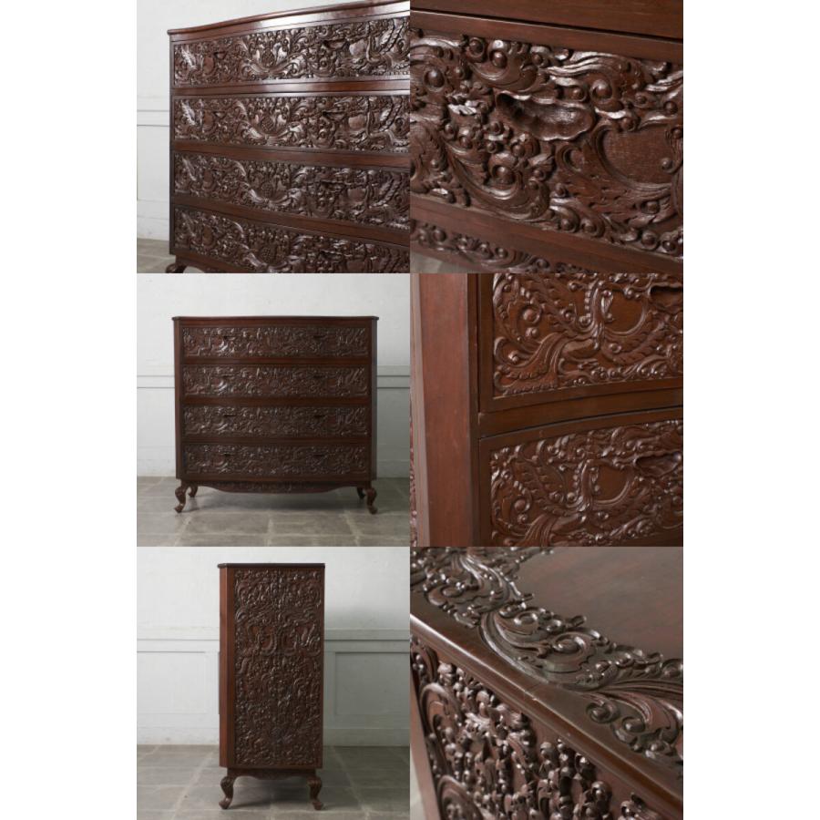 木彫り タンス チェスト