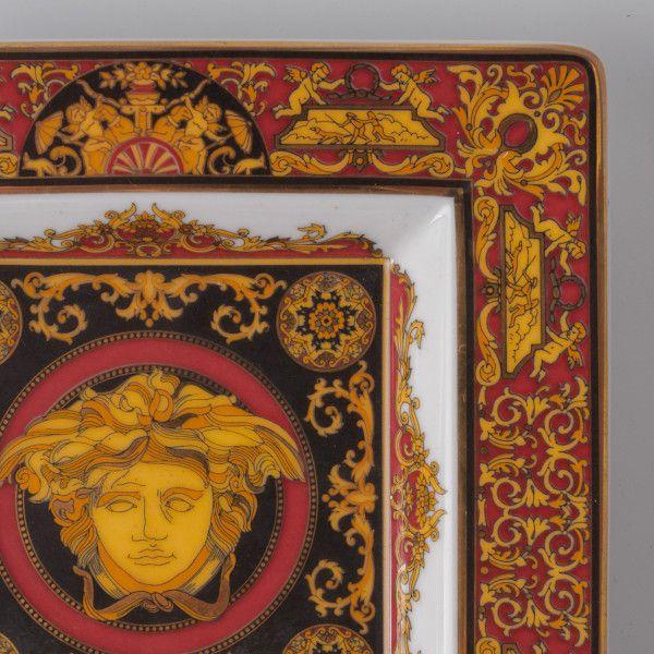 IZ90574F☆Rosenthal x Versace スクエア プレート ミニ 皿 ダイニング