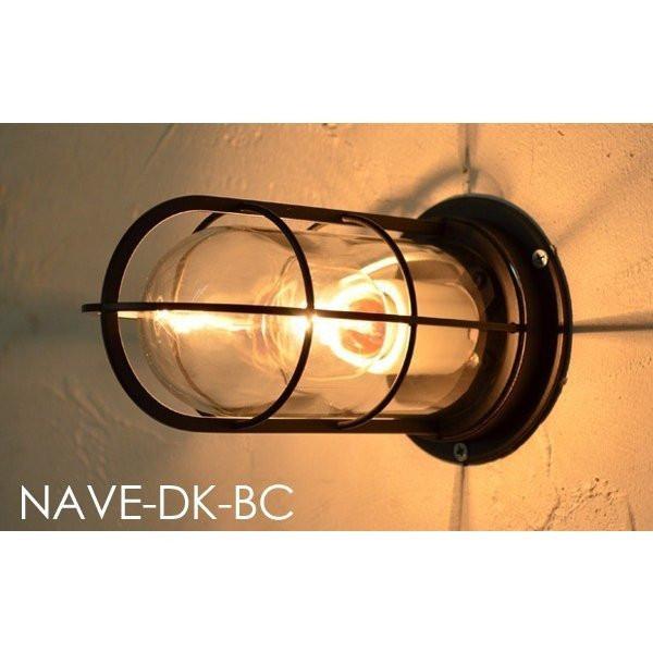 NAVE-DK-BC デッキライト ブラック クリア ガラス 防雨型 玄関ライト 