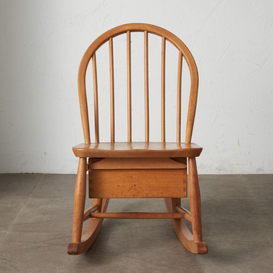 レア ercol フープバック ナーシングチェア 引き出し 収納 ロッキング 
