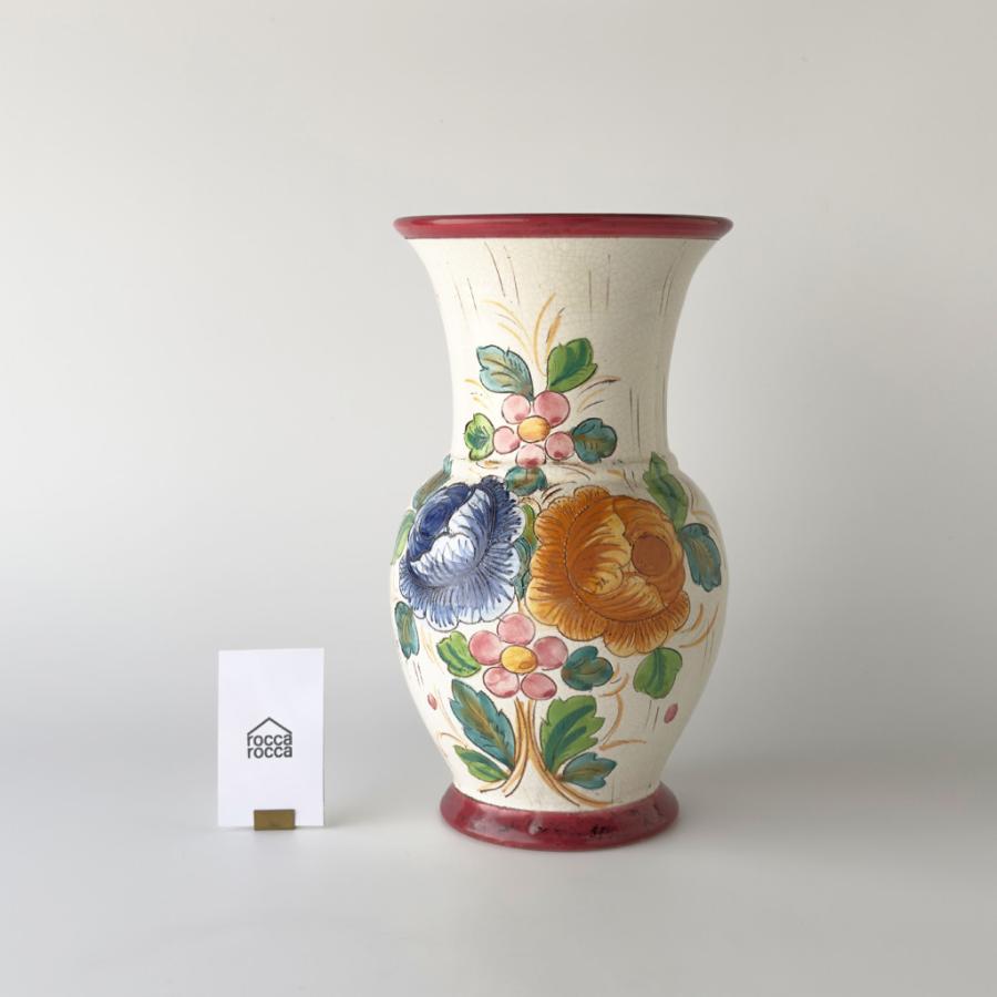 伊 ヴィンテージ フラワーベース 陶器 花器 花瓶 水差し マヨリカ焼き オブジェ 一輪挿し イタリア ビンテージ モダン アート 77224_10