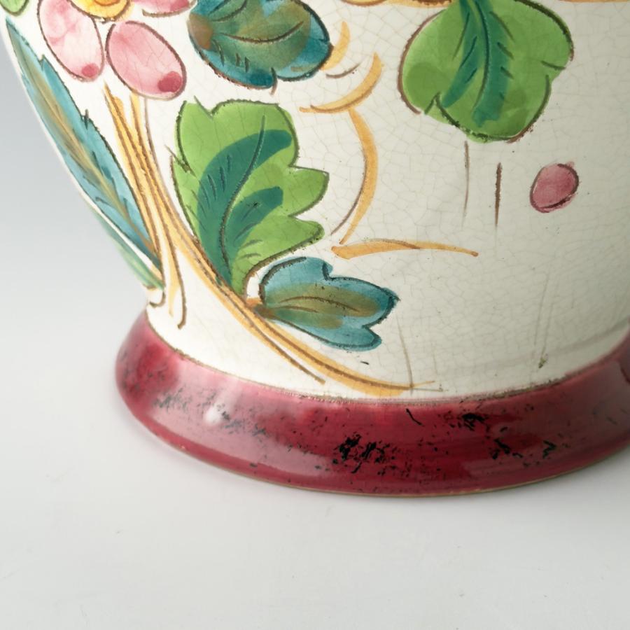 伊 ヴィンテージ フラワーベース 陶器 花器 花瓶 水差し マヨリカ焼き オブジェ 一輪挿し イタリア ビンテージ モダン アート 77224_6