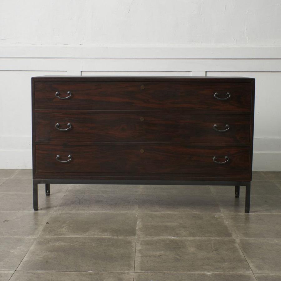 時代箪笥 和箪笥 チェスト 鉄脚 ローボード 黒檀 引き出し 民芸箪笥 