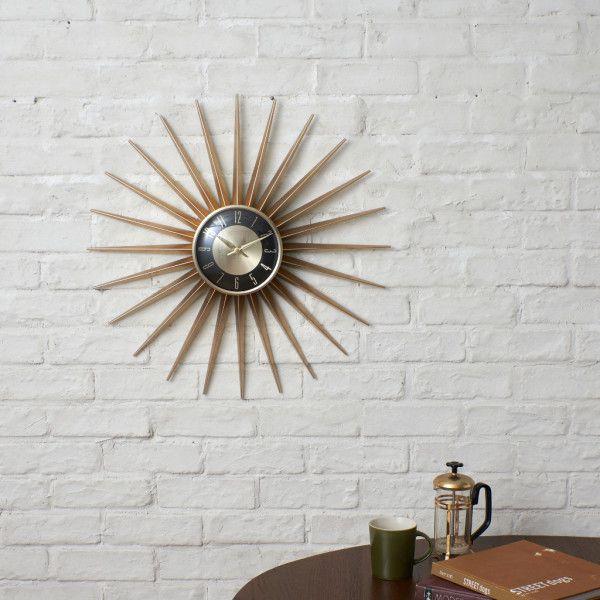 IZ46544S☆Emits Time ウォールクロック 掛け時計 レトロ ミッド