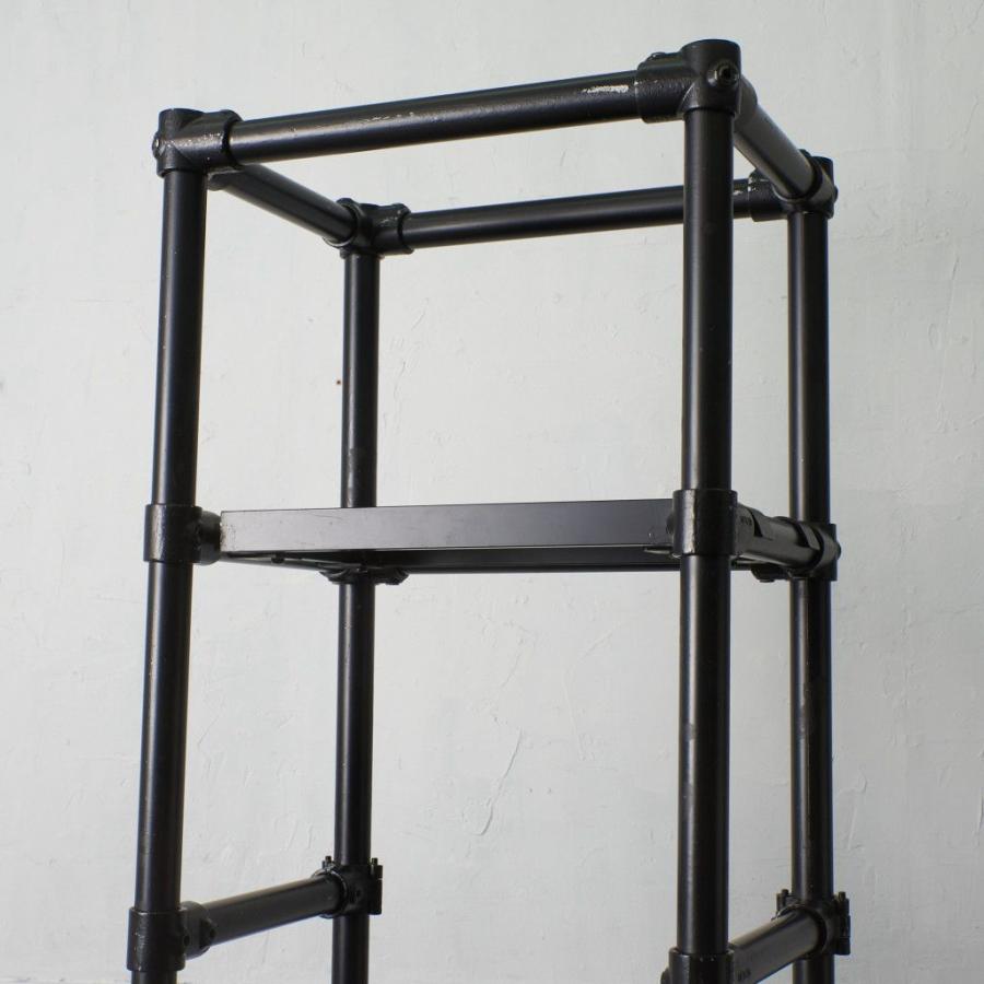 インダストリアル キャスター付き シェルフ Kee Klamp パイプ 継手 スリム ラック オープンシェルフ 収納家具 英国 Kee Safety 88876の画像