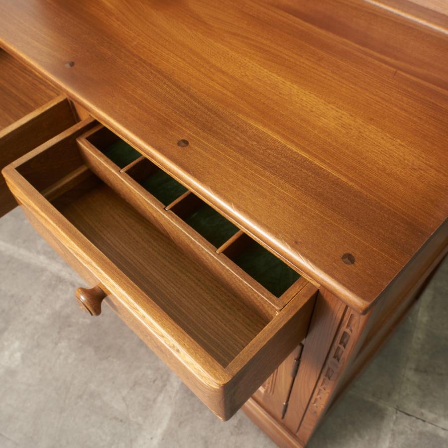 アーコール Old Colonial キャビネット 食器棚 本棚 飾り棚 ガラス ercol オールドコロニアル ヴィンテージ ブックケース 書棚 89360の画像