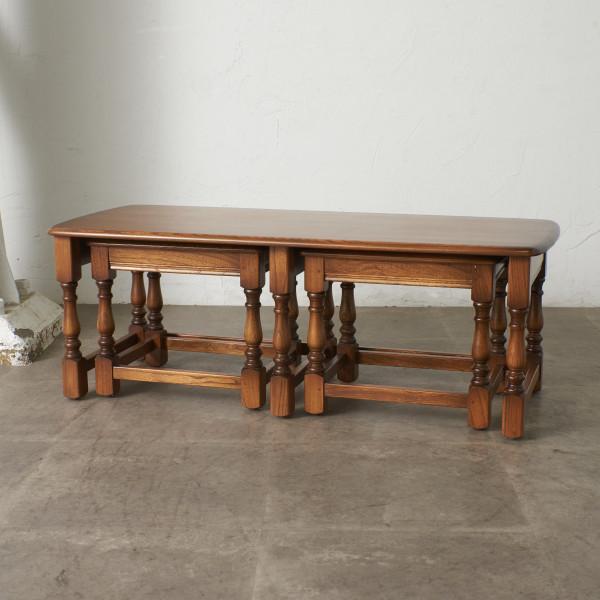 【発送の場合は即購入不可】 ERCOL ネスト コーヒーテーブル エルム センターテーブル ネストテーブル イギリス アーコール 飾り台 木製 英国 ヴィンテージ 89364 ERCOL ネスト コーヒーテーブル エルム センターテーブル ネスト