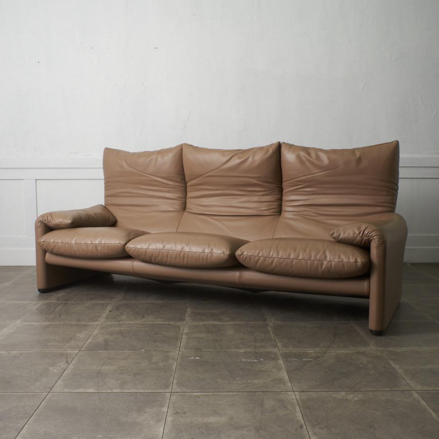 定242万〜 カッシーナ MARALUNGA 3人掛け ソファ 本革 Cassina