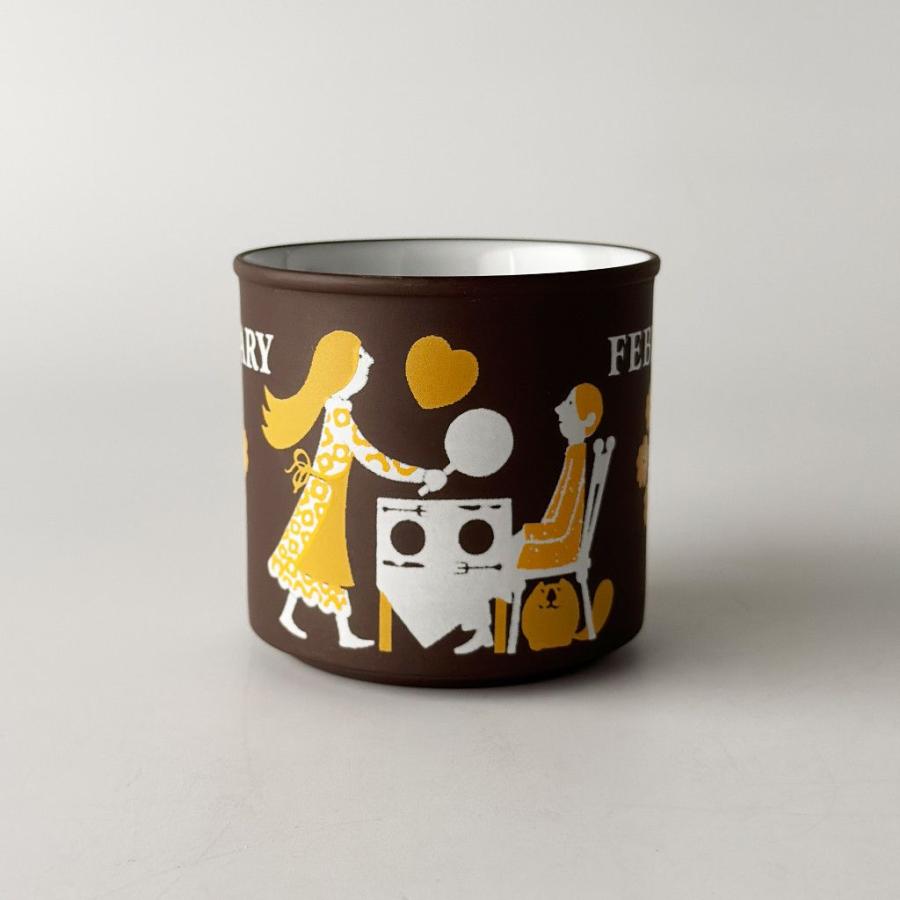 HORNSEA ホーンジー Love Mug ラブマグ マグカップ 英国 ヴィンテージ マンスリーマグ 2月 February  食器 陶器 91355の画像