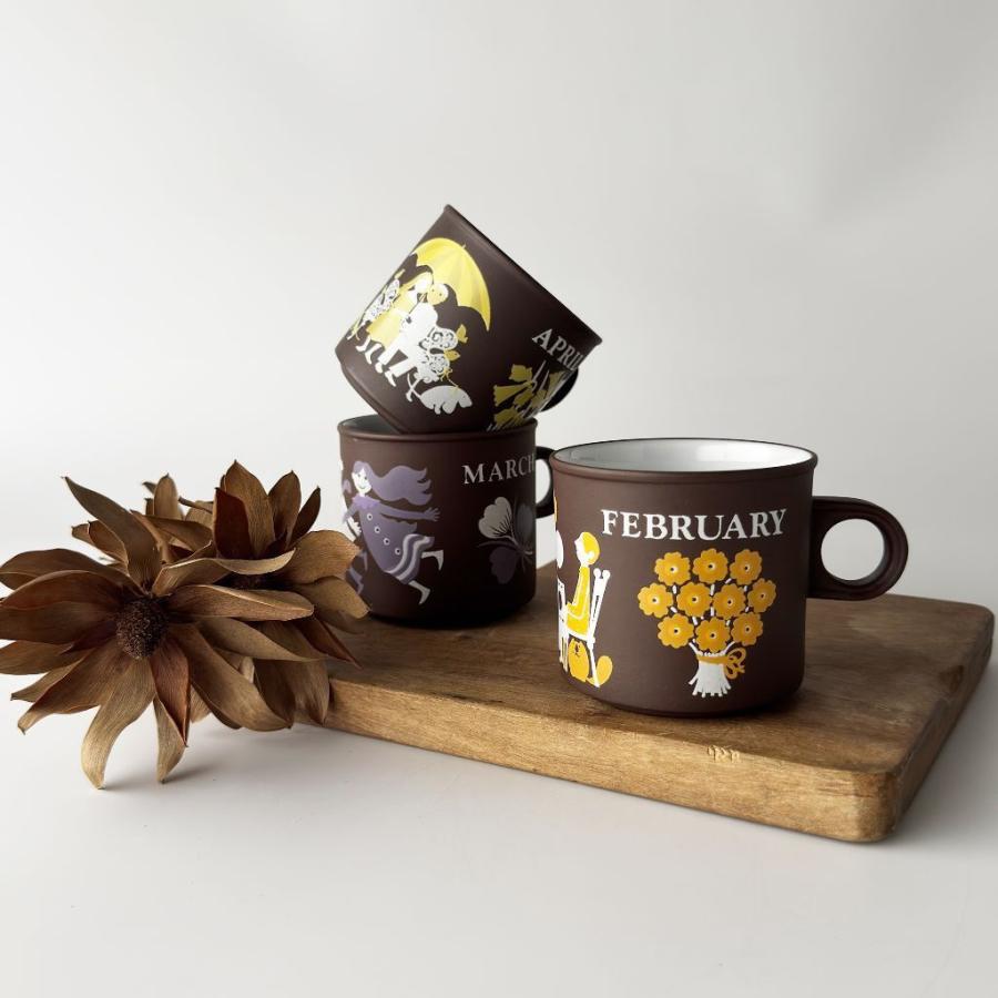 HORNSEA ホーンジー Love Mug ラブマグ マグカップ 英国 ヴィンテージ マンスリーマグ 2月 February  食器 陶器 91355の画像